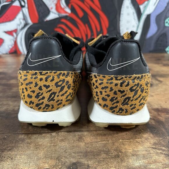 Size 11 - Nike Waffle Racer 2X Leopard Black Gray White DC9208-001 USED - Picture 3 of 7